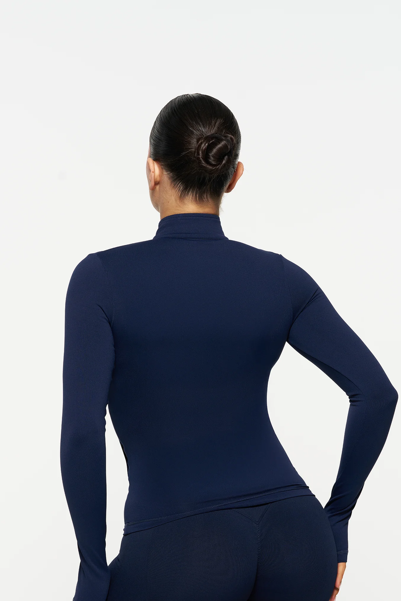 Contour Zip Jacket - Navy - Image 2