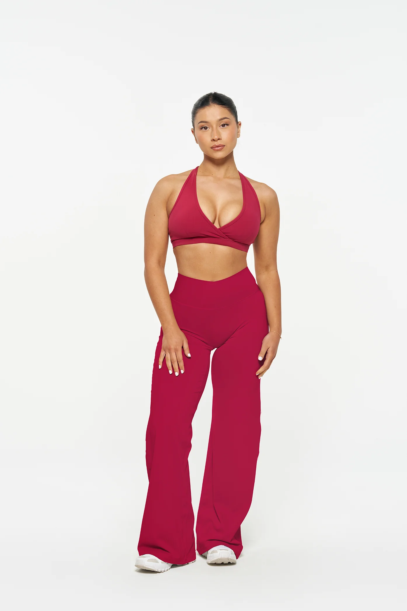 Essential Wide Leg Pants - Raspberry - Image 4